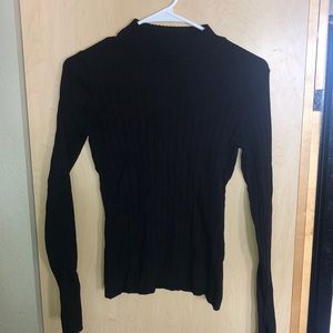 black H&M long sleeve ribbed turtleneck